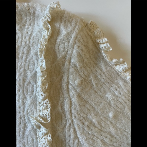 Zara RUFFLED HIGH COLLAR KNIT SWEATER - Picture 9 of 10